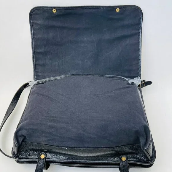 IL Bisonte Vintage Leather double sides Briefcase, Black - Picture 5 of 16